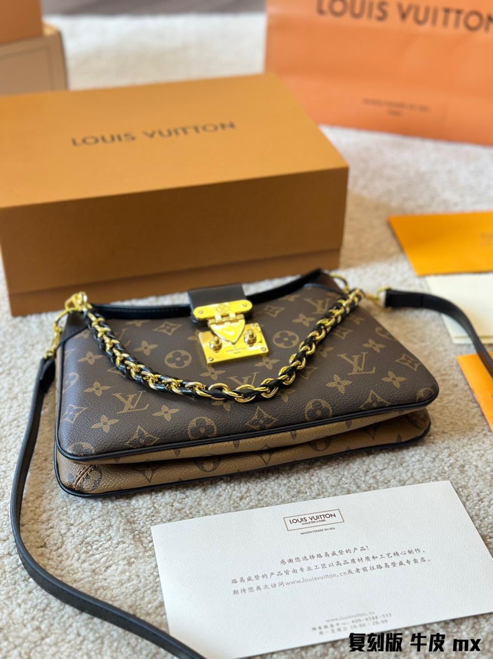 (29cm)LV Monogram Reverse S-lock TWINNY BAG