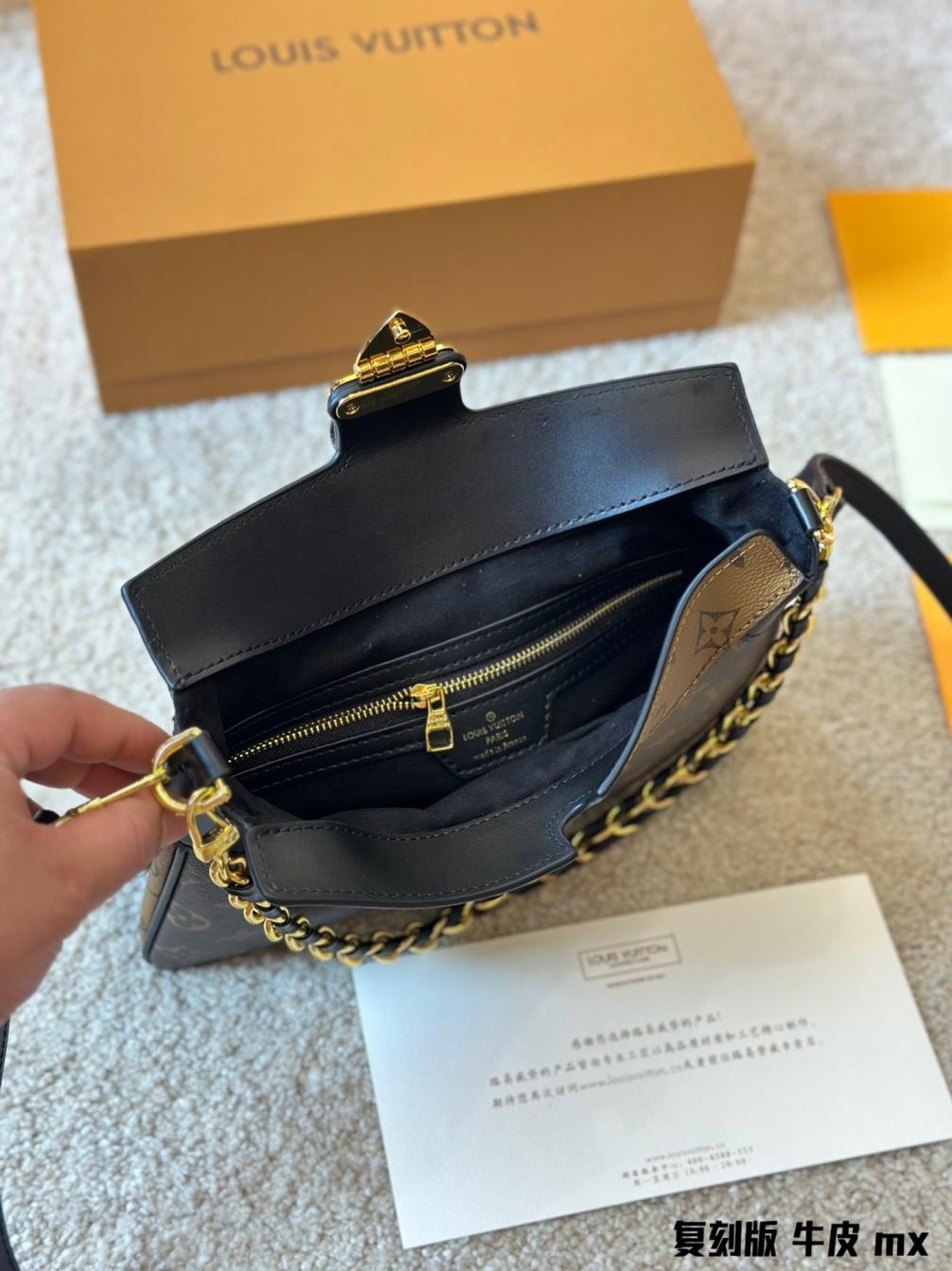 (29cm)LV Monogram Reverse S-lock TWINNY BAG