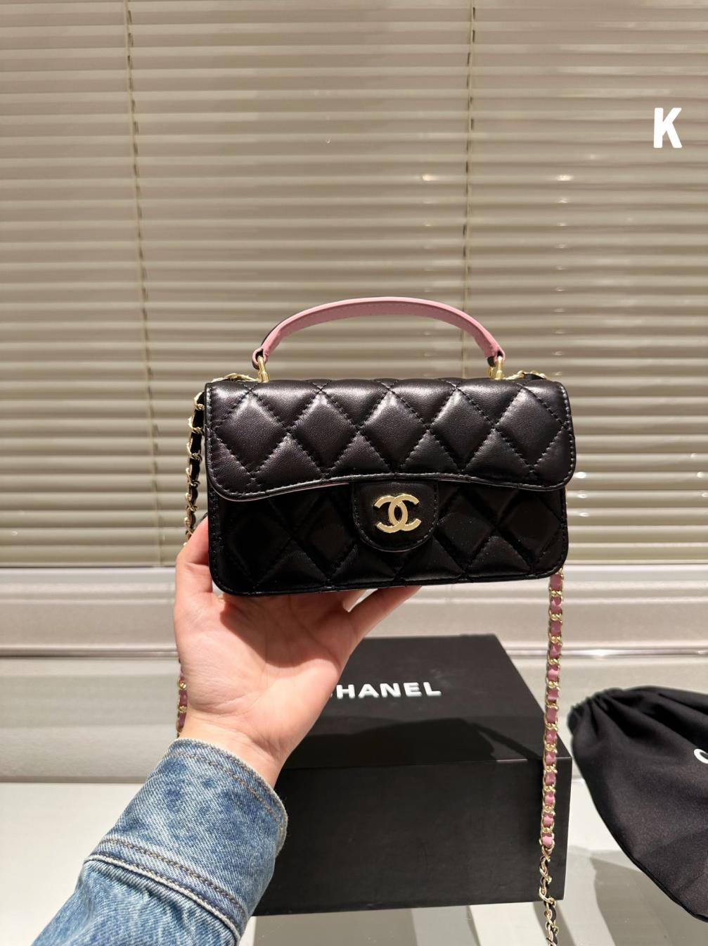 Chanel lambskin mini coco hand bag 132299