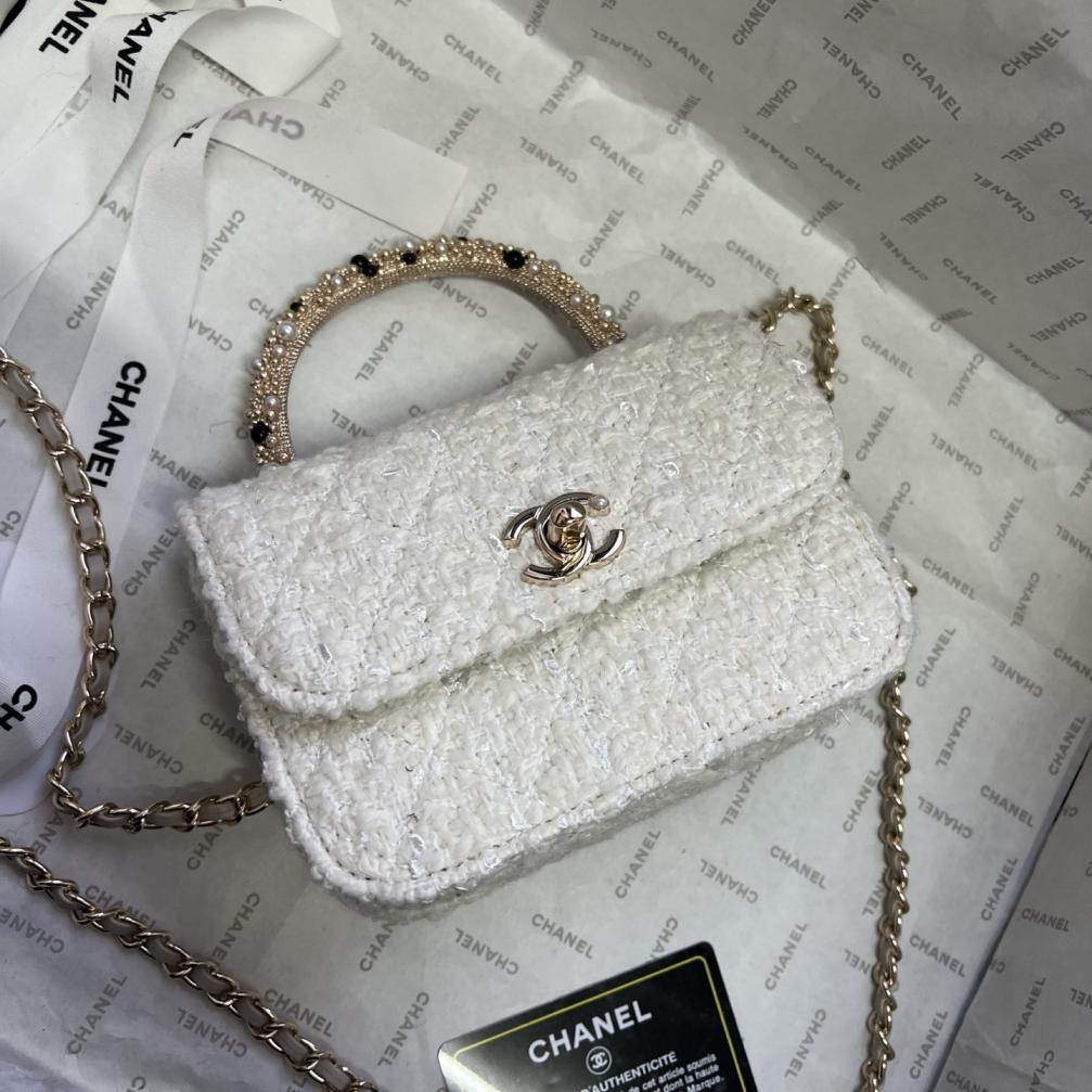 Chanel Flap Pearl handle chain bag