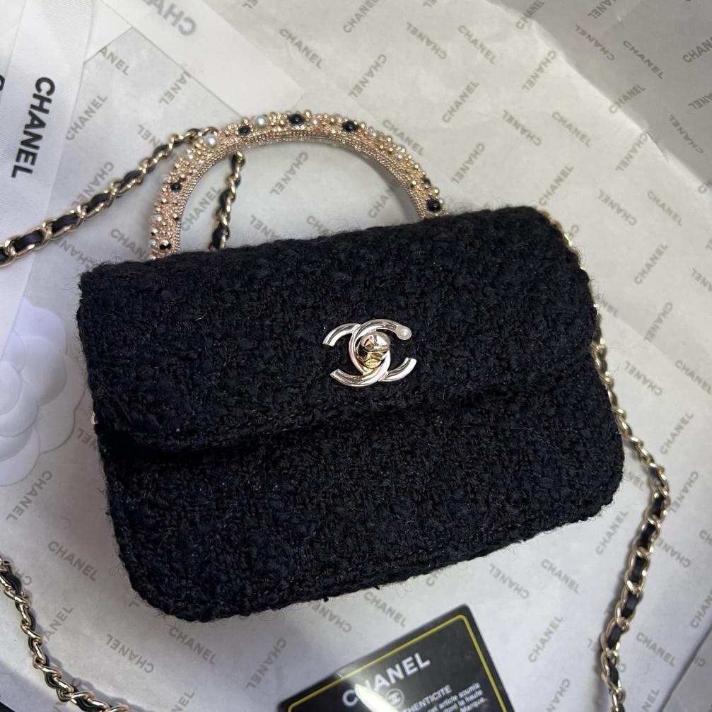 Chanel Flap Pearl handle chain bag