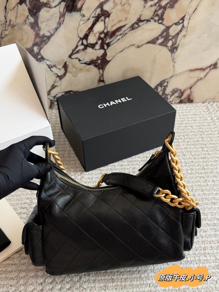 Chanel 25c bag hobo for women ladies black
