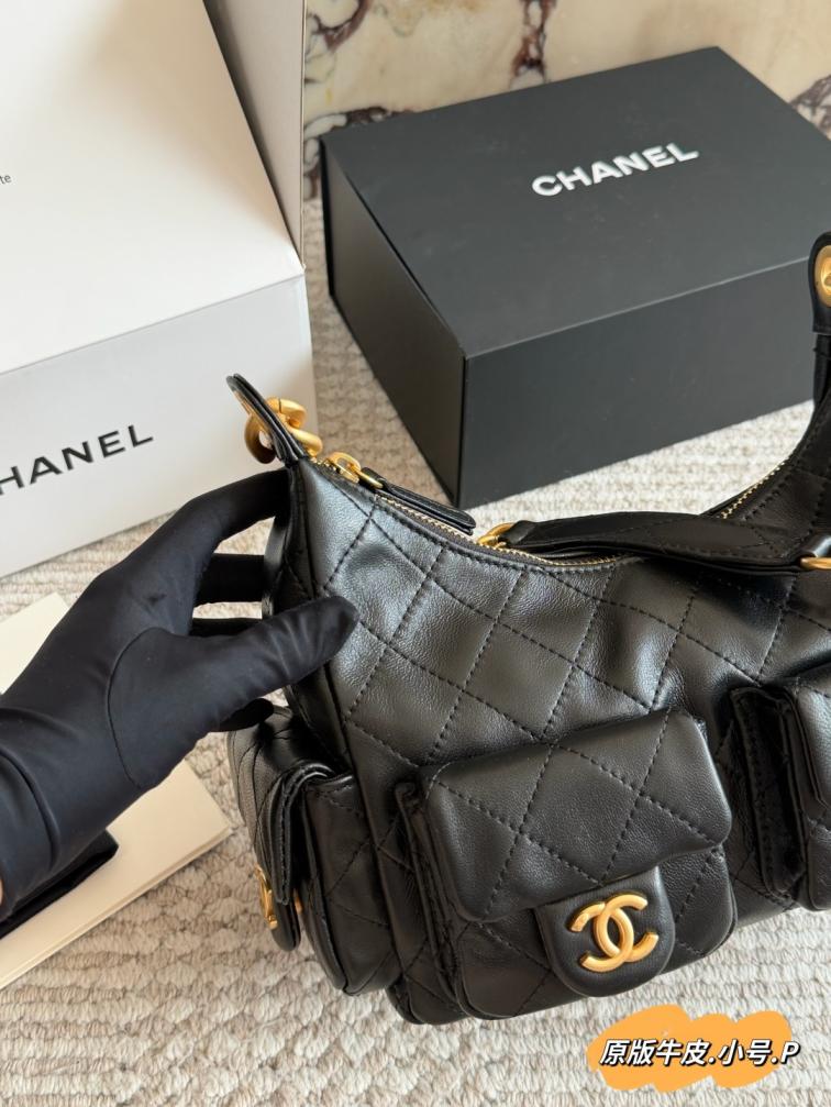Chanel 25c bag hobo for women ladies black