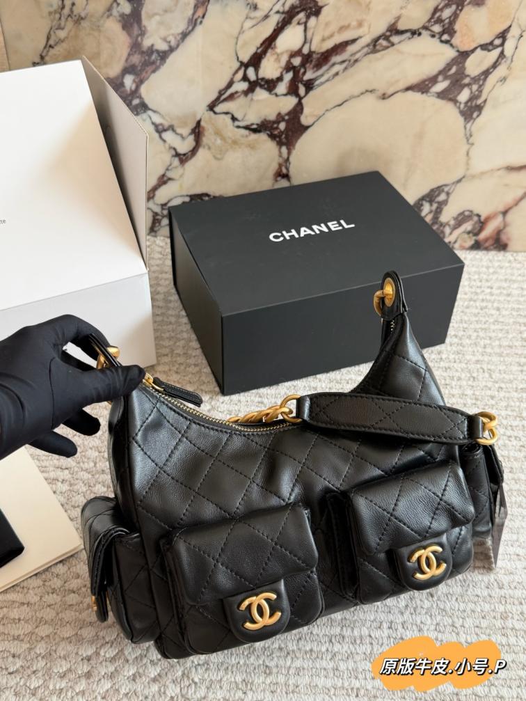 Chanel 25c bag hobo for women ladies black
